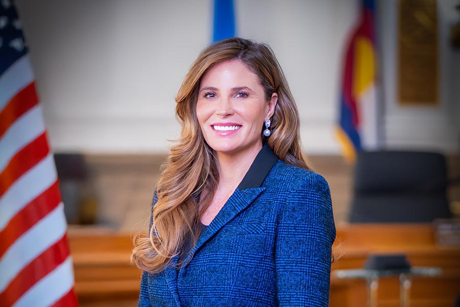 Woman (Mesa County Commissioner Bobbie Daniel) smiling for headshot. 